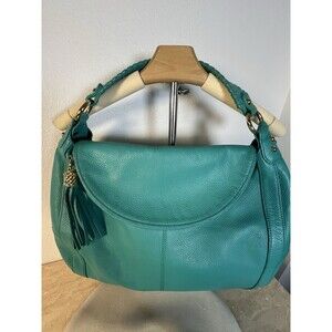 Onna Ehrlich Turquoise/Teal Leather Hobo Bag